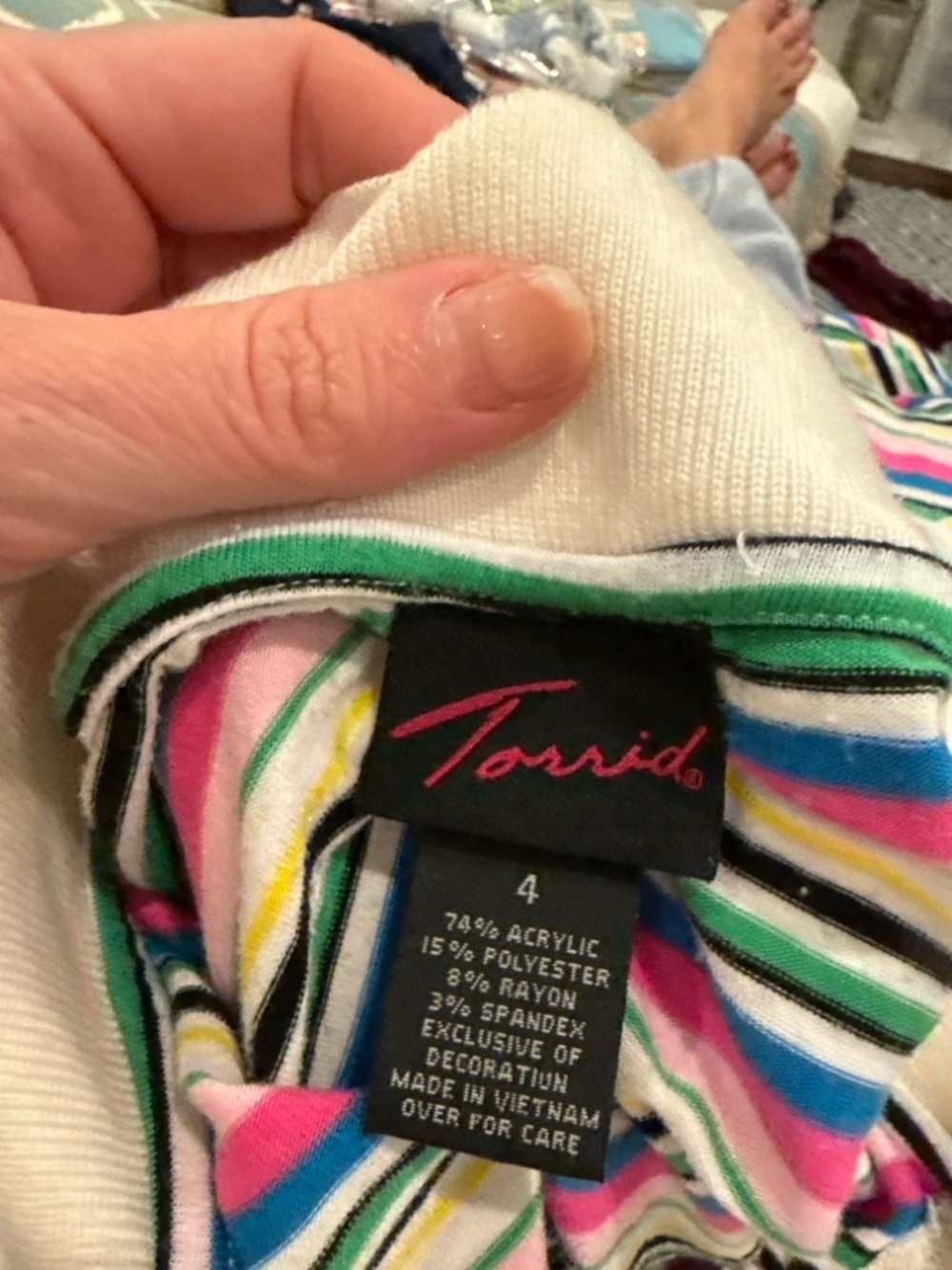 Torrid Retro Striped Babydoll Blouse Collared Top size 4 (4X) - Picture 6 of 8